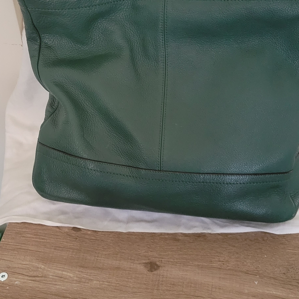 Green coach shoulder bag